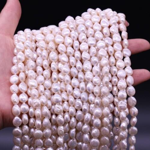 Freshwater Pearl For Jewelry Making Coin Loose Beads 8-9 MM DIY Necklace Bracelet Handiwork Sewing Craft Accessory