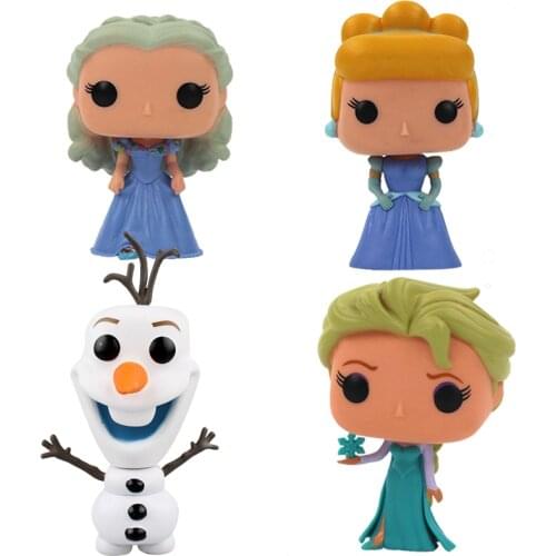 Q Posket 10cm Frozen Olaf Anna Elsa Princess PVC Action Figure Toys Collection Model Doll Gifts