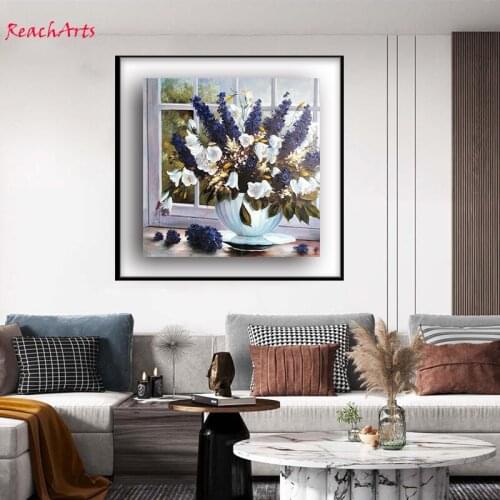 Luxury Oil Painting Artwork On Canvas Handmade Modern Floral For Bedroom Interior Decoration Picture Nice