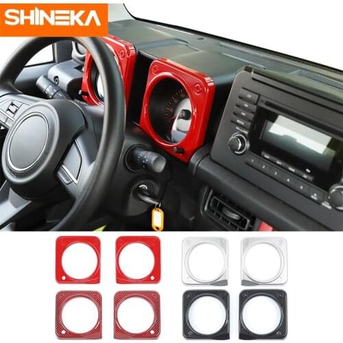 SHINEKA Interior Accessories for Suzuki Jimny JB74 ABS Car Dashboard Decoration Frame Cover Stickes for Suzuki Jimny 2019 2020