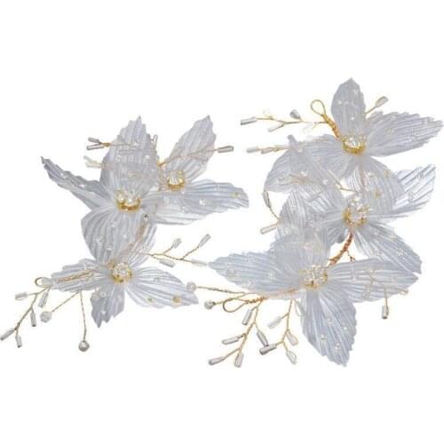 Bridal Tiara Headband Fairy Hair Accessories Earrings Korean-style Flower Sweet Hairbands Girlfriend Gift Hairpin Side Clip