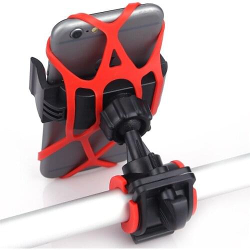 Universal Motorcycle Bike Bicycle Handlebar Mount Holder Phone Holder With Silicone Support Band For Iphone Samsung XIAOMI GPS