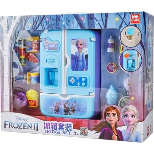 Disney frozen 2 princess elsa anna Fridge Fun Gift Kids Pretend Toy Play Home Appliances Kitchen Toy Gift girl toys