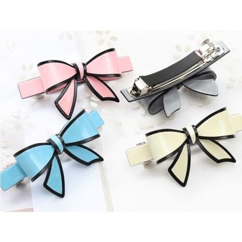 50 BLESSING Good Girl 4.5 Alloy Bowknot Hair Bow Clip Accessories