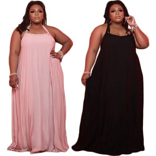 Plus Size Women Dresses 4xl Summer 2021 Wholesale Sexy Elegant Party Loose New Full Length Dress Streetwear Dropshipping FT425