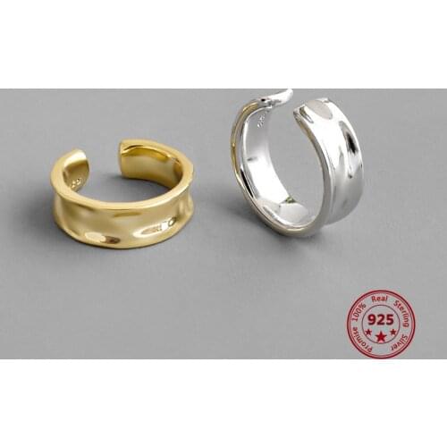 Hot 100% 925 Sterling Silver Ear Clip Irregular Fashion Jewelry Temperament Wild INS Style Female Ear Buckle