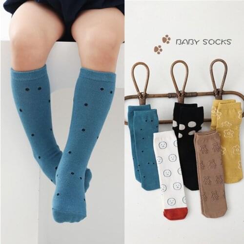 Cotton Knee High Pads Long Socks for Baby Girl Knitted Winter Children and Womens Warm Leggings 0-5Yrs Infant Newborn Stockings