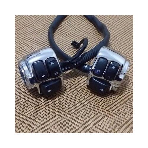 1" Motorcycle Handlebar Control Switches W/ Wiring Harness for Harley Cruiser XL