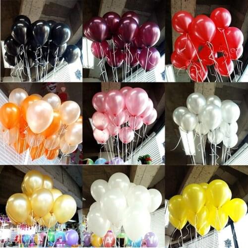 100/50Pcs/lot birthday balloons 8inch Latex balloons Gold red pink blue Pearlkids toys air ballons Wedding Party balloon