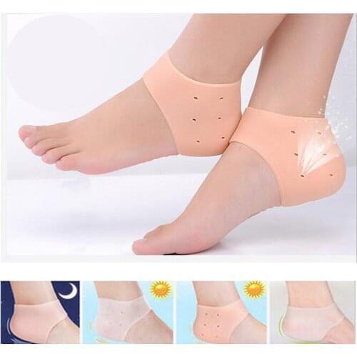 2019 Time-limited Rushed New Arriver Feet Care Socks 2pcs Silicone Moisturizing Gel Heel With Hole Cracked Foot Skin Protectors
