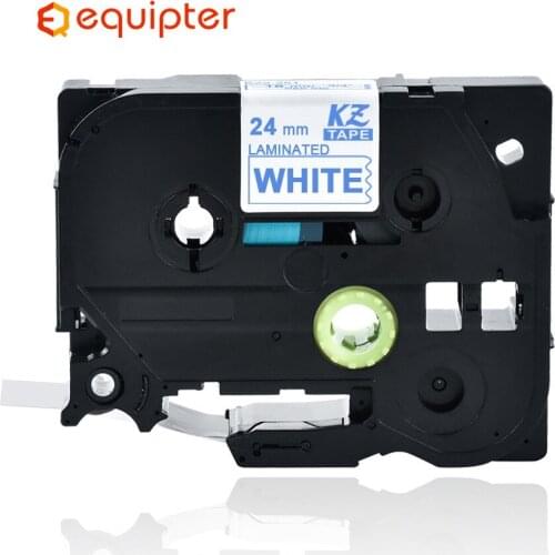 24mm Tze253 Blue on white Tz-253 Compatible for Brother P-touch Label Printers Laminated Tze Label Tape Tze-253 Tz253