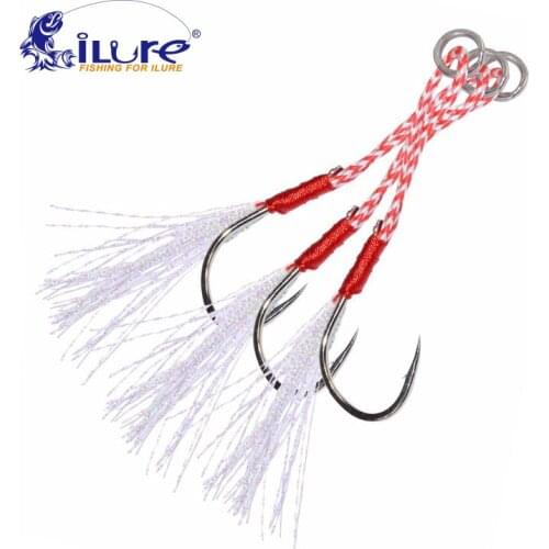3 Pcs 10# - 16# High Carbon Steel Fishing Hooks overweight hook boat jig bait fishing line rope jigging hook fishing tackle