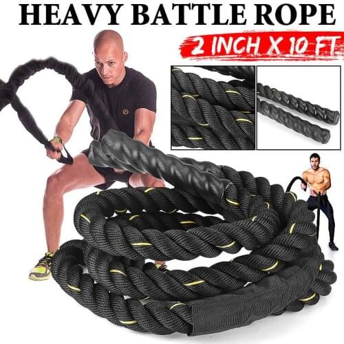 3mX50mm Fitness Heavy Jump Rope Crossfi Weighted Battle Skipping Ropes Power MMA Training Improve Strength Muscle Gym Equipment