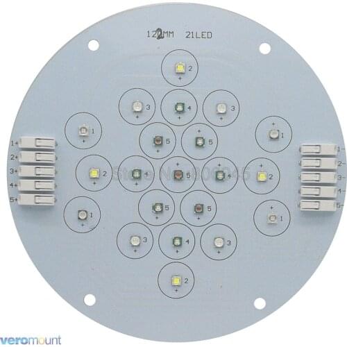 5 Channel 21 LEDs Cree XPE + Epileds 3535 UV Mixed LED Emitter Lamp Light for DIY Aquarium Fish Tank Lamp Plant Growth Lighting