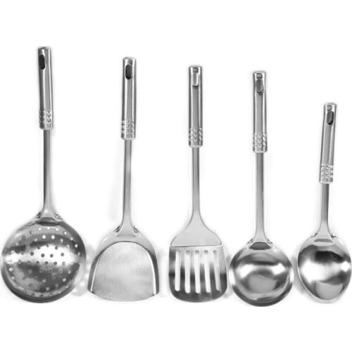 5pcs Kitchen Utensil Tool Multi-Functional Cooking Utensil Set Stainless Steel Spoon Shovel Spatula Cooking Tools