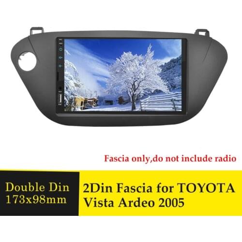 Double Din Car Fascia Frame for Toyota Vista Ardeo 2005 Stereo Radio Adapter Panel Refitting GPS DVD Frame Bezel Dash Kit Trim