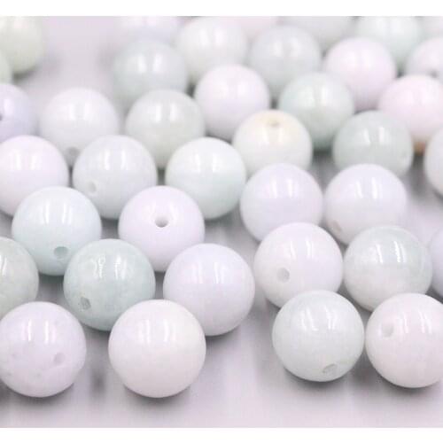 100% Natural Grade A Jade / Jadeite Beads Light Green Round Loose Beads 13mmW (Wholesale) High-quality Jade
