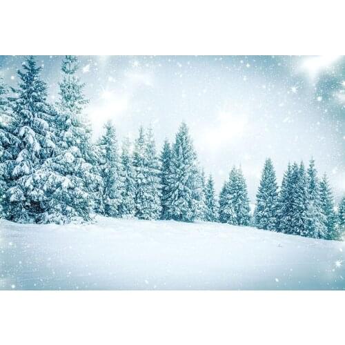 MEHOFOTO Winter background forest pine snow photography backdrops christmas decorations new backdrops photo studio props