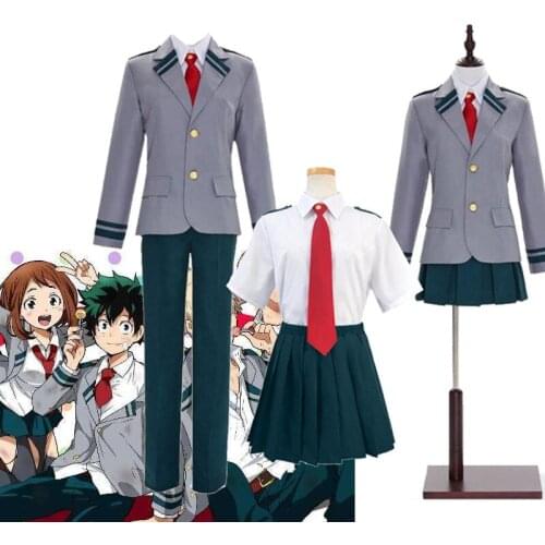 My Hero Academia Midoriya Izuku Cosplay Costume Boku No Hero Academia OCHACO URARAKA AsuiTsuyu Summer School Uniform Anime Cos