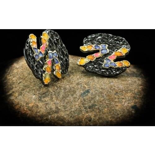 Colorful Fan Love Exaggerated Geometric Earrings Valentines Day Jewelry Gift Party Wedding Engagement For Women