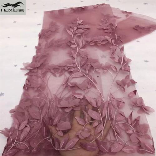 Madison African French 3D Lace Fabric 2021 High Quality Tulle Lace Bridal Nigerian Wedding Dress Lace Fabrics For Woman Sewing