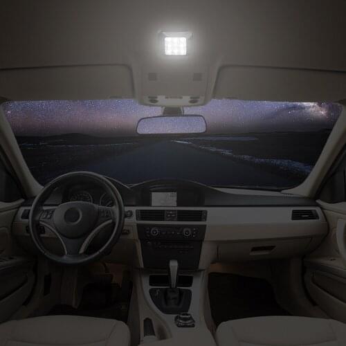 Magnet Car Roof Ceiling Lamp Touch Control Car Ceiling Reading Light Universal White and Blue Double Color Lighting