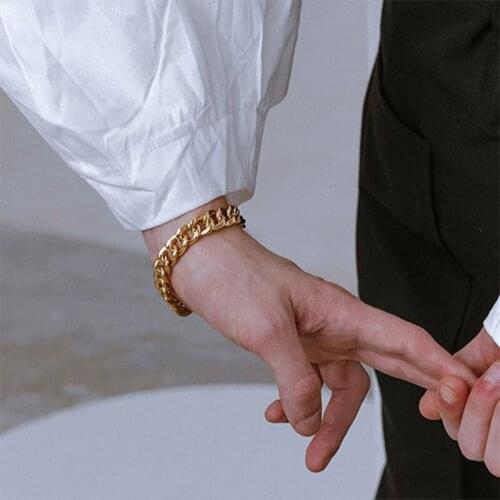 Fashion Punk Bracelets Coin Pendant Chain Bracelets For Women Multi-layer Gold Thick Chains Circle Tassel Bracelet Jewelry