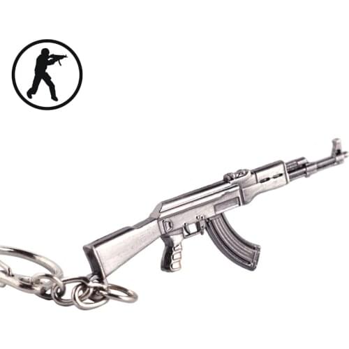 Novelty New CS GO AK47 Guns Keychain Men Trinket Sniper M4A1 Key Chain Bag Charm Keyring Male Jewelry Souvenirs Gift