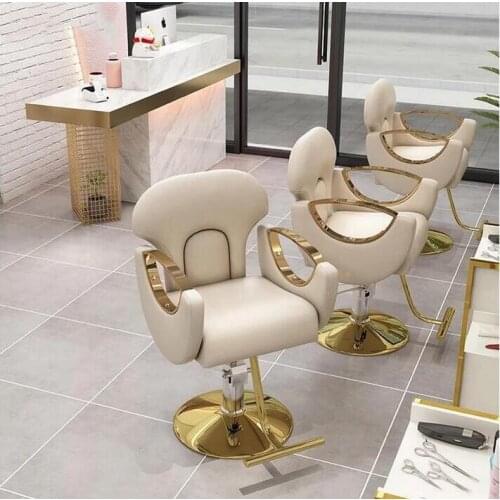 New style luxury hydraulic salon chair gold hairdresser chair furniture