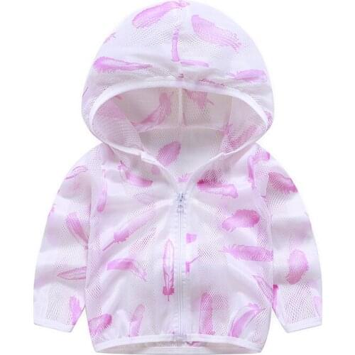 Boys and girls sun protection clothing breathable lightweight jacket childrens clothing outdoor CHD20067