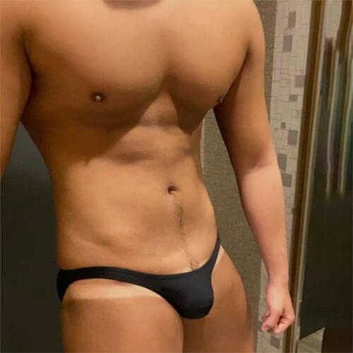 WD204 sexy low waist tight gay men swimwear hot narrow side solid men swimsuits sunga swimming pool party swim briefs small size