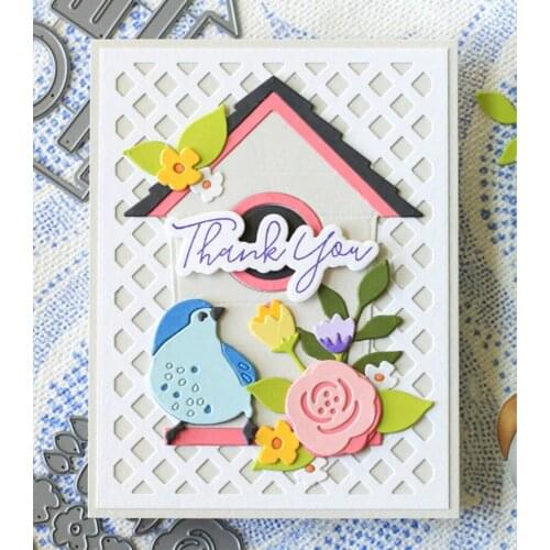 Bird Frame house and flowers Metal Cut Dies Stencils for Scrapbooking Stamp/photo album Decorative Embossing DIY Paper Cards