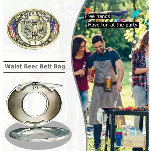 Outdoor Metal Beer Head Belt Funny Bottle Buckle for Camping Picnic Wine Can Holder Party Supplies Dropshipping