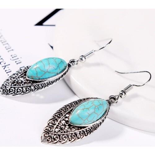 Retro Women Bohemian Ethnic Geometric Dangle Eardrop Hook Earrings Jewelry Gift