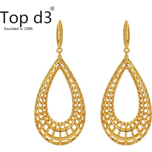 Top d3 earrings metal geometric earrings woman pendant earrings bohemian earrings statement female African jewelry party gif