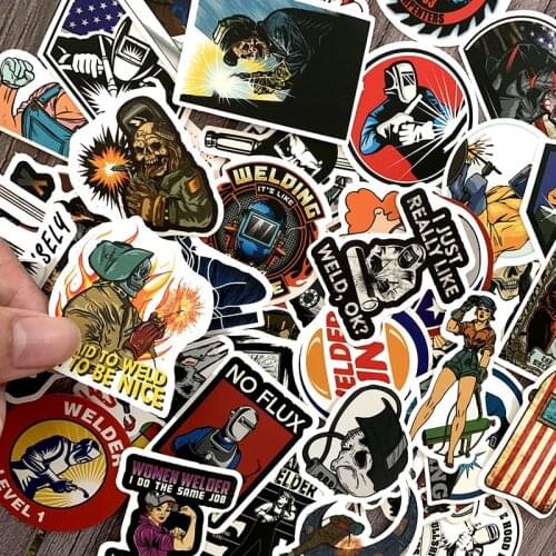 50pcs Cartoon image waterproof stickers for welding workers Stickers For Suitcase Skateboard Laptop Luggage Fridge Phone sticker