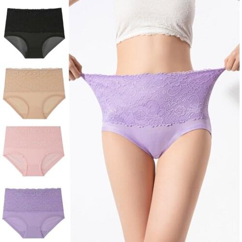 Ladies Briefs XL Cotton Underwear Comfortable Lace Panties Ladies High Waist Panties 2XL 3XL 4XL 6XL Plus Size Tuck