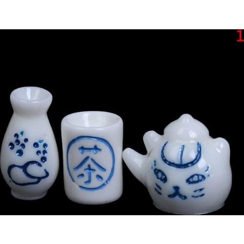 1/3pcs Kitchen Mini Cute Tea Pot Cup Plate Set Pretend Play Girl For Doll Accessiores Dollhouse Decor Classic Toys