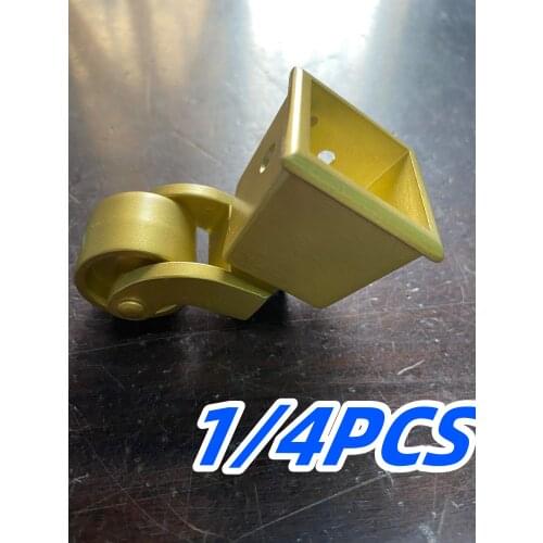 Swivel Caster Wheels Square Cup Silent Wheel Heavy Duty Metal Furniture Leg Caster Zinc Alloy for Sofa Cabinet Workbench 1/4PCS