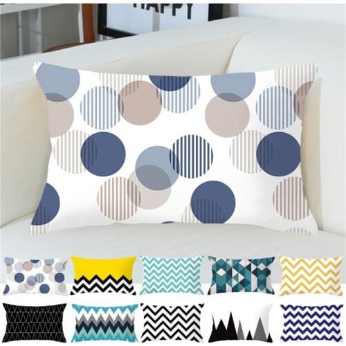 1PC 30x50cm Pillow Case Sofa Cushion Cover Rectangle Pillowcase Zippered Lumbar Pillow Protector
