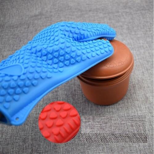 1PC Silicone Glove For Oven Heat Resistant Oven Gloves Cotton Mitt Silicone Baking Gloves For Microwave Tool silicone glove