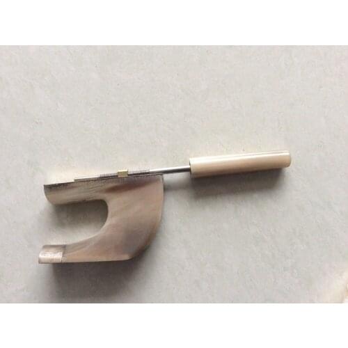 1pc Top grade bass bow frog 4/4 bone copper mounted