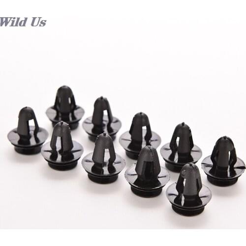 Rivets Fastener Door Clips Car Interior Accessories Hole Plastic 10pcs Black Vehicle Car 8 Mm