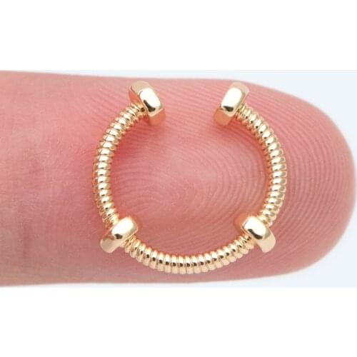 10pcs Gold Ear Cuff, Cartilage Ear Cuff, Gold Plated Ear Cuff, Nut Ear Cuff, Cartilage Earrings (GB-2120)