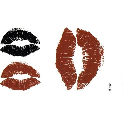 100p Lips Waterproof Temporary tattoos men woman car styling tatuajes temporales henna tattoo sleeve sexy products fake tattoo