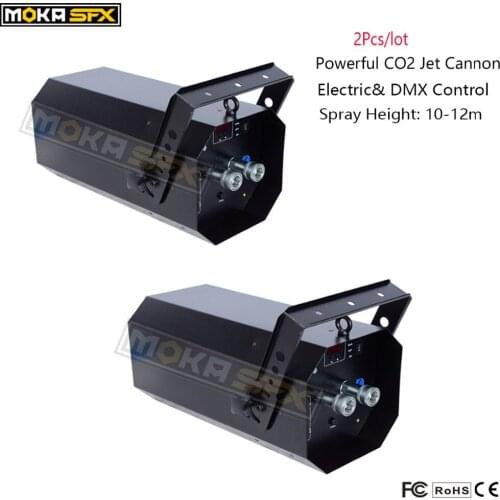 2Pcs/lot Small Powerful CO2 Jet Cannon Machine Powerful DMX CO2 Cannon Machine Stage Effect Free 8m High Pressure Hose
