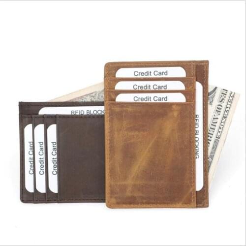 2020 Anti-theft Card Set Magnetic frid Personality with Key Ring Dollar Clip Anti Scanning Leather Wallet