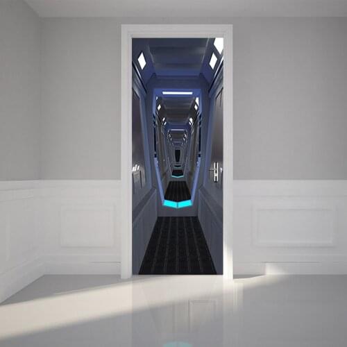 3D Door Sticker Home Decoration Wallpapers Self-Adhesive Vinyl Poster House Renovation Bedroom Bathroom Window Door Stickers New