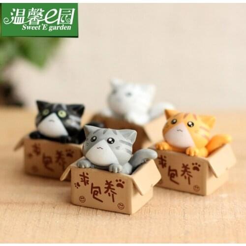 4 PCs to pack private cat Kitten Dolls doll Micro landscape pendant multi-meat decoration