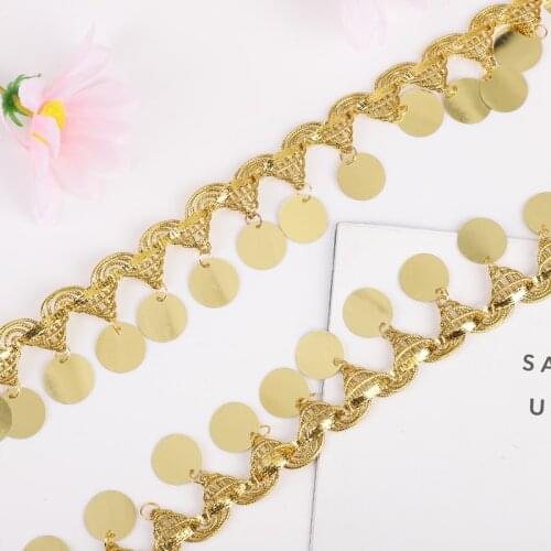 2yard Gold Silver Fringe Metallic Lace For Wedding Part Dance Dress Handmade Swing Costume Fabric Trims